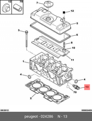 Датчик температуры охлаждающей жидкости 0242 86 CITROEN