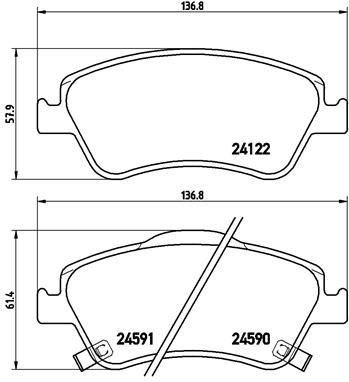 Колодки тормозные дисковые P83079 BREMBO