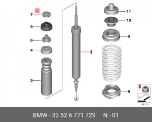 Амортизатор подвески 33 52 6 771 729 BMW