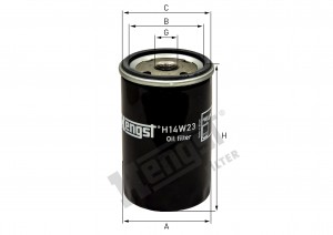 Фильтр масляный двигателя H14W23 HENGST