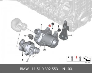 Насос - помпа системы охлаждения ДВС 11 51 0 392 553 BMW